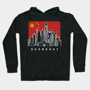 Shanghai China Chinese Flag Hoodie